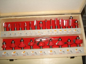 Tc-024A die de Machinedelen 24PCS van de handrouter TCT Routerbeetje voor Houtbewerking wordt geplaatst
