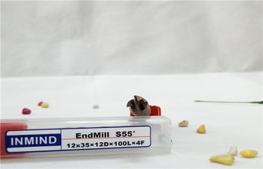 Vier van de de Molensnijder van het Fluiteind van de het Carbide Lange Hals Stevige het Eindmolens Standaardhrc55