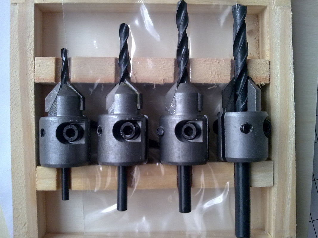 Tc-004V TCT van werktuigdelen 4PCS het Carbide tipte Countersink Boorbeetjes voor Houten Boring